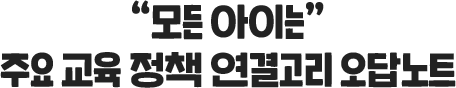 “모든 아이는” 주요 교육 정책 연결고리 오답노트